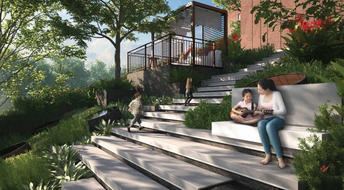 Stepped Garden Sit-out