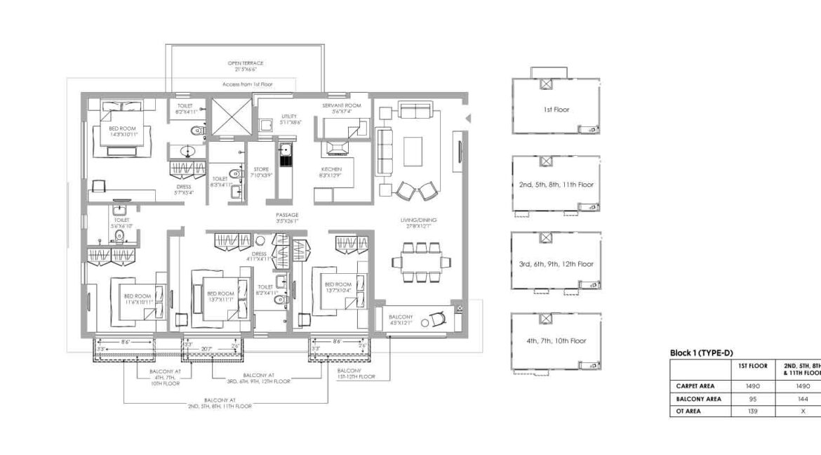 4BHK_Block-1_Type-D_1490-sqft