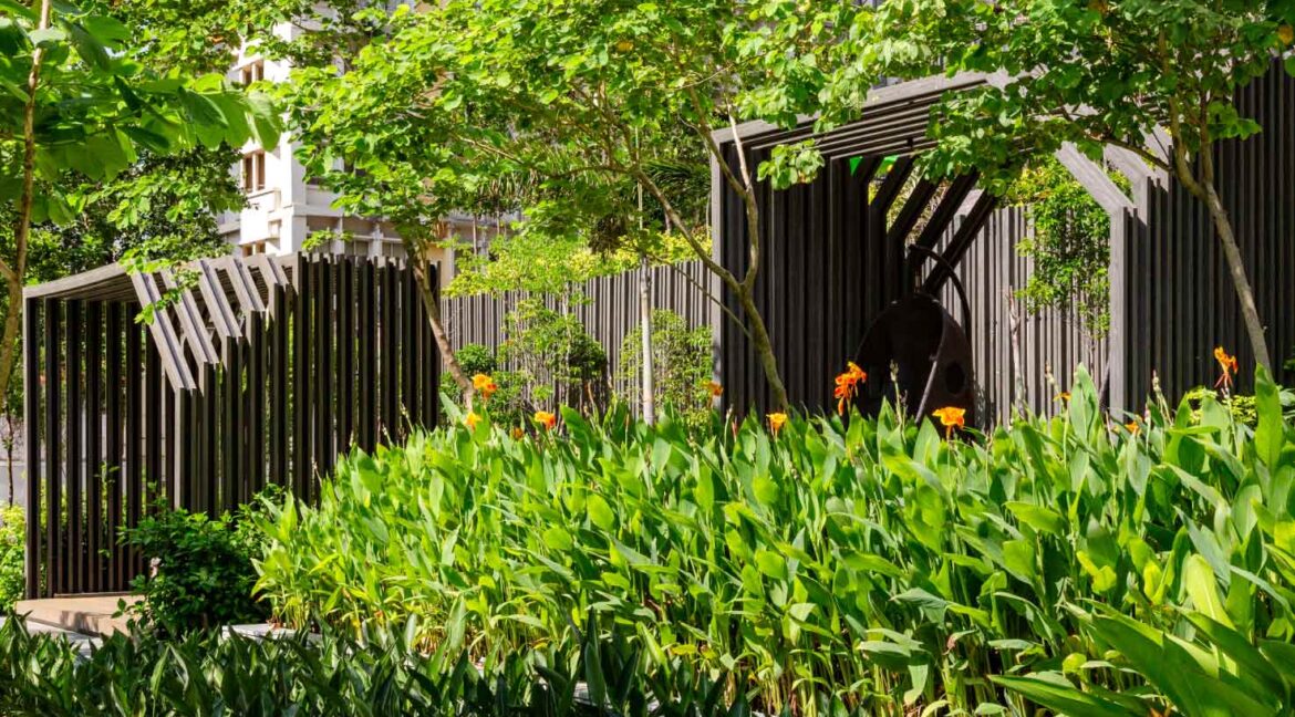 6.Cabanas amidst greens