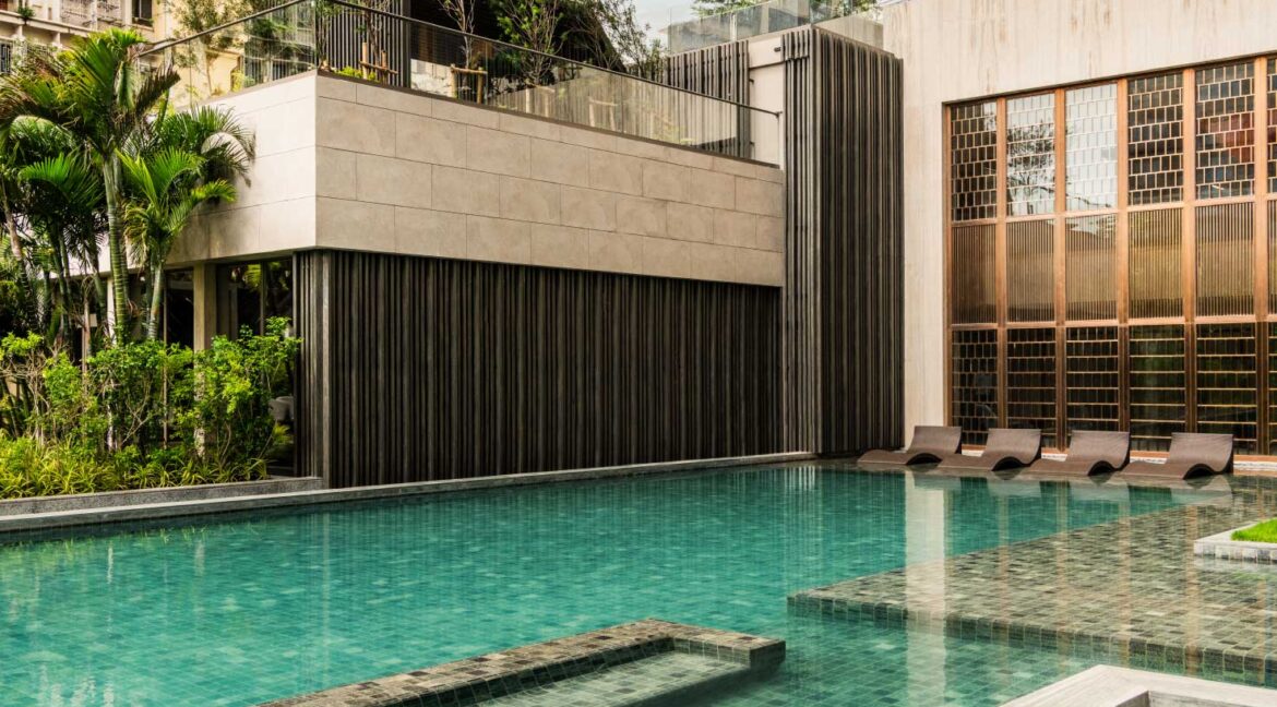 Pool with Sun beds