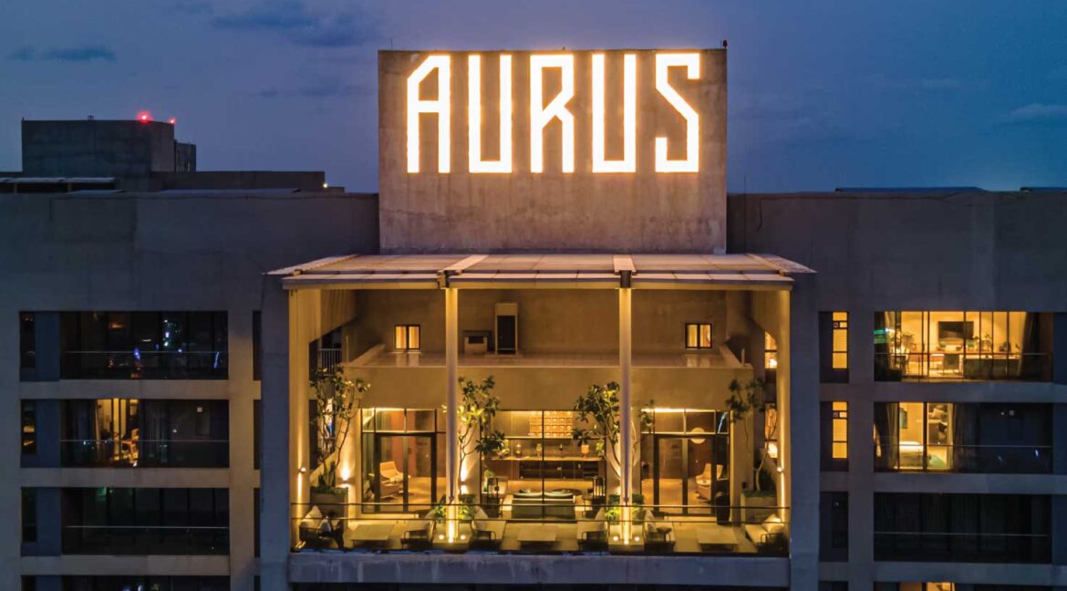 Sky Lounge at Night Aurus